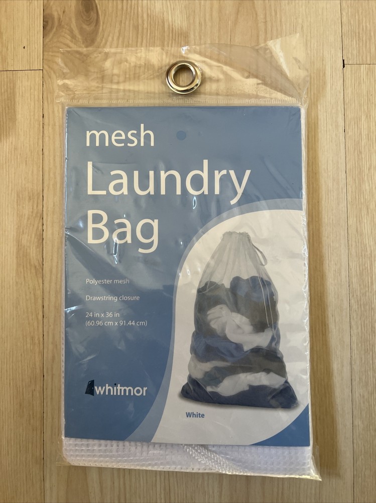 Whitmor Mesh Laundry Bag – White, 6154-111 White (24” X 36”)