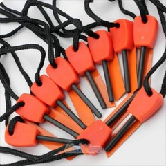10Pcs Mini Fire Starter Flint Steel Striker Survival Kit Ferro Rod Camping Tool
