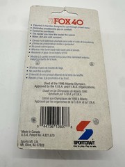 Vintage New Fox 40 Classic Official Pealess Whistle Black Sportcraft NIP