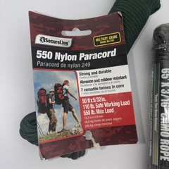 Grip Outdoors 65’ Camo Rope & SecureLine 50’ 550 Nylon Paracord Bundle Lot Of 2