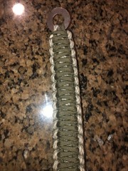 THE FRIENDLY SWEDE Unisex Para-cord Bracelet green & Black 11” W/ Fire Starter