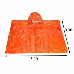 Waterproof Rain Poncho Hooded Raincoat Shelter For Camping Multifunctional