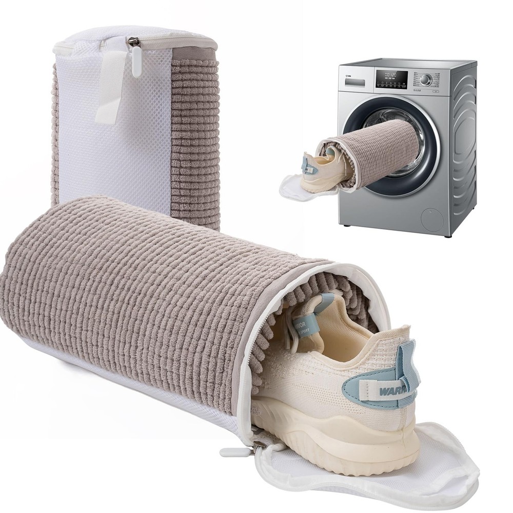 Kongwa Shoe Washing Machine Bag 2PCS, Sneaker Tennis Large, Grey
