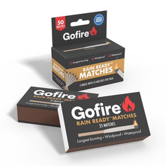GoFire – Stormproof Matches – Waterproof Windproof – 50 count per Box – 4 Pack