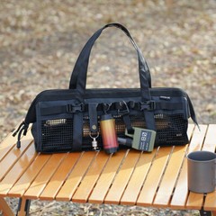 Picnic Camping Mesh Floor Nail Sundries Storage Bag with Hanging Strap Outdoor .