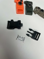 EDC Survival Buckle for bags etc – compass firesteel scraper tool wrench – Olive