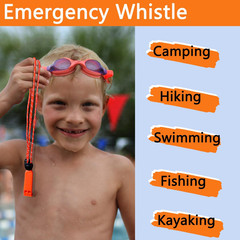 Emergency Whistle, 120Db Safety Whistle Survival Shrill Loud for Camping Hiking