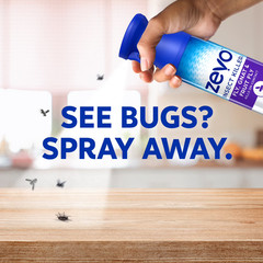Zevo Flying Insect Killer Spray for Gnats & Mosquitoes 10 oz, 3 Pack