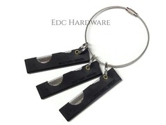 Derma-Safe 3 Pack Razor Knife with Cable Ring EDC IFAK SERE Survival HR207 Black
