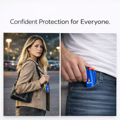 Burn 2 Pack Pepper Spray Keychain 0.5 oz Police Strength OC Blue