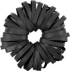 AMUU Rubber Bands Size #84 black Elastics 50 pack wide Thick Black