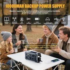 Hand Crank Emergency Radio, 10000mAh Weather Radio with AM/FM/NOAA, Solar Grey