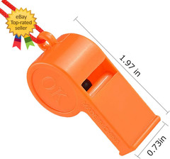 72Pcs Plastic Whistles Bulk Whistles Training Sports Whistles with Lanyard Loud