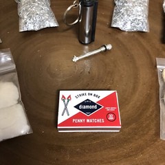 Military Pouch Firestarter Lot Lighter Matches Magnesium Rope Bio Fuel Tinder