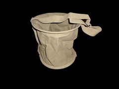 COLLAPSIBLE CANVAS WATER BUCKET 2 GALLON PAIL WITH CARRY HANDLES OD GREEN