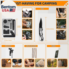 Survival Kit, Gifts for Men Women Teen Boys, 252 Pcs Survival Gear and Equipment