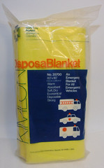 Vintage Emergency Blanket Thermal Survival Mylar Camping Hiking First Aid NOS