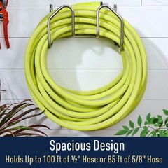 Garden Hose Holder Wall Mount Rust-Resistant Water Hose Hanger Hook for 100ft