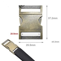 Metal 10mm 15mm 20mm 25mm Side Release Buckle Clasp for Paracord Bracelet