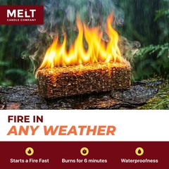 Fire Starter Squares, 160 pcs – Fire Starters for Campfires, Grill, Outdoor P…