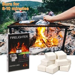 Natural Fire Starters for Outdoor: 32 Cubes Fire Starter Campfire Fireplace C…
