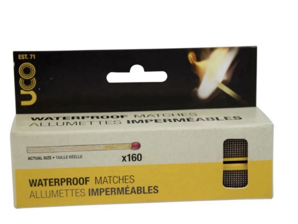 160 UCO Waterproof Match Sticks For Camping or Outdoor Survival 4 boxes of 40 ea