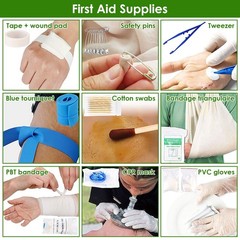47-Piece Emergency Survival Gear: First Aid & Outdoor Adventure Kit