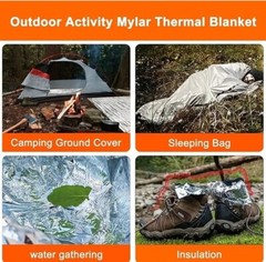 BH Lot of 25 Emergency Mylar Blankets – 84″ x 52″