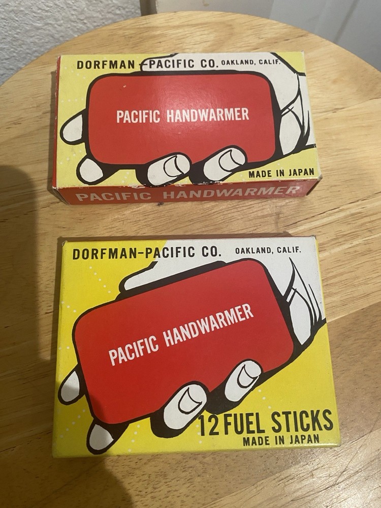 VINTAGE DORFMAN-PACIFIC CO HANDWARMER & BOXED FUEL STICKS NICE!
