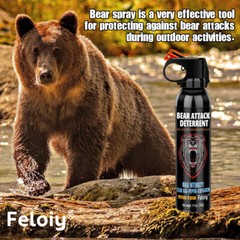 Feloiy BEAR Attack Deterrent Spray 11oz w/ Holster Outdoor Self-Defense