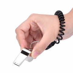 2-Pack Metal Referee Whistles w/ Lanyards Loud Coach Football Soccer Emergency