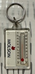 Vintage Molson Canadian Beer Keychain Zipperpull Thermometer Collectable
