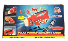 ER Emergency Ready Solar Powered Flashlight Radio Hand Crank 6N Red New