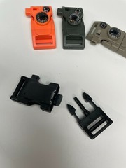 EDC Survival Buckle for bags etc – compass firesteel scraper tool wrench – Olive