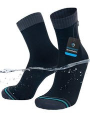 DexShell Waterproof Everyday Socks for Men & Women, Large, Jet Black Grey