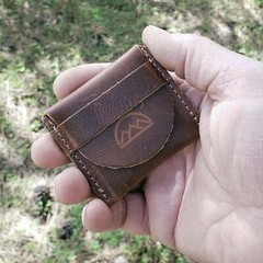 Pocket Magnifying Lens in Leather Carry Pouch for Fire Making, Tracking, Plant I