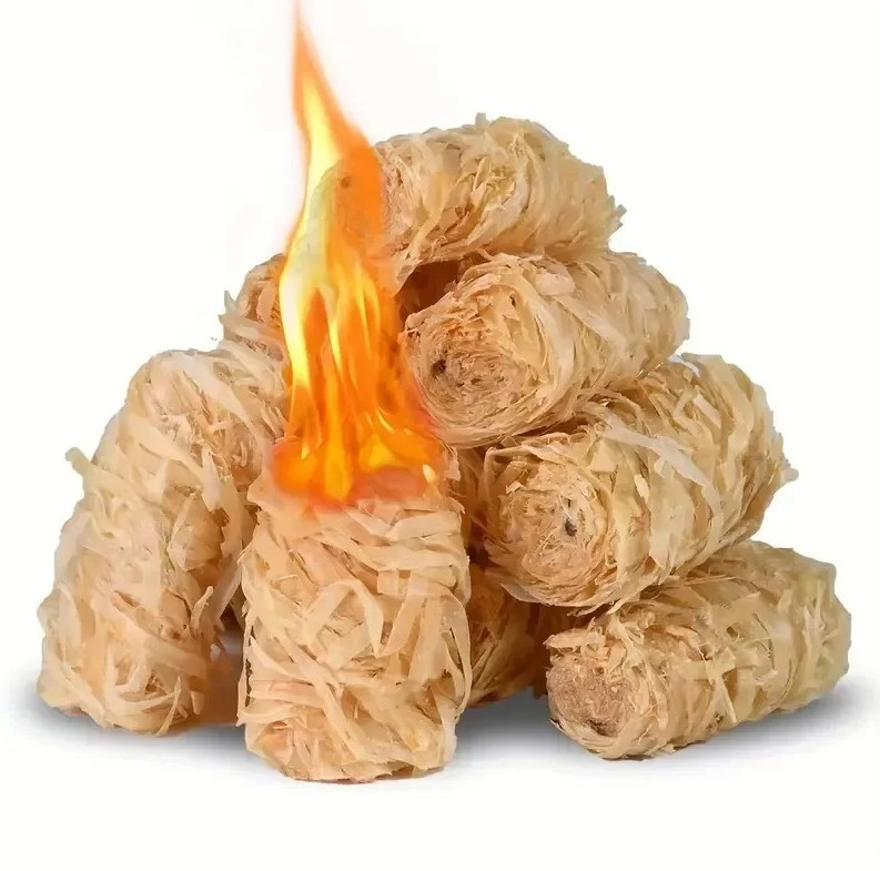 60pcs Natural Fire Starter Wax Wood Sticks – Fireplace, BBQ, Stove & Chimney Use