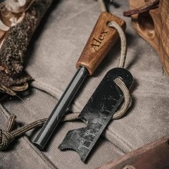 Personalized FIRE STARTER Steel Ferro Rod Camping Fishing Hunting Outdoor Grooms