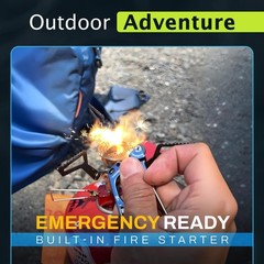 Firebiner® 6-in-1 Survival Multitool Carabiner EDC Keychain with EverSpark™ F…