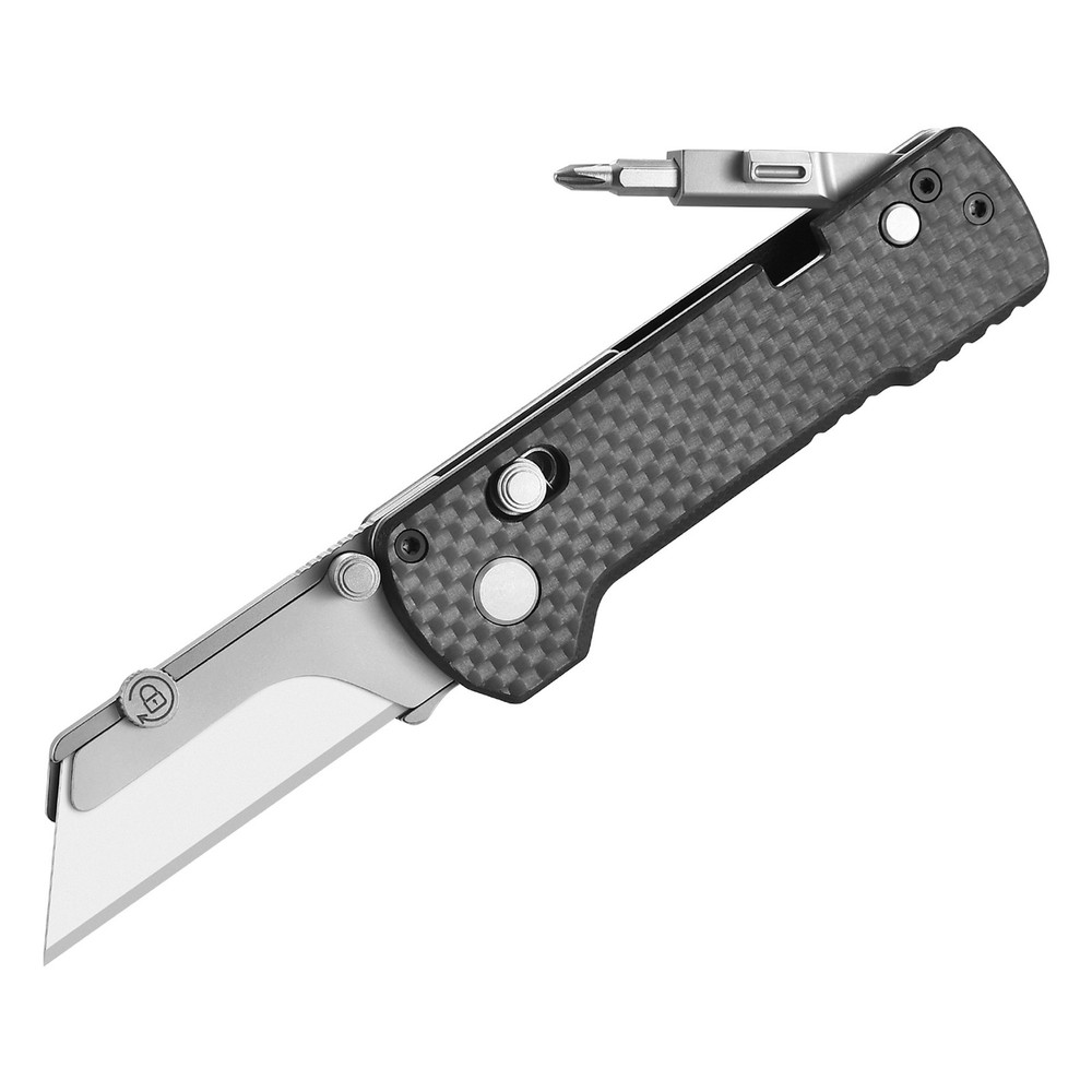 Olight U1 Pro Utility Knife with Folding Screwdriver – Carbon Black Fiber