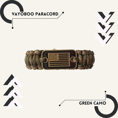 Tactical Survival Paracord Bracelet for Men Bronze USA Made Paracord Accessories
