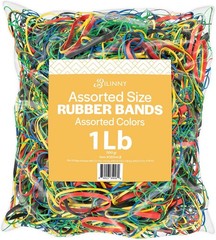 Assorted Rubber Bands – Colorful – 1 red yellow green blue black