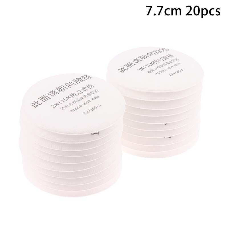 20Pcs 3N11 Cotton Filter 77/88MM Apply To Dust Mask Gas Mask For Painting