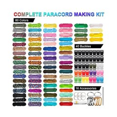 WEREWOLVES 80 Colors Paracord Cord, 550 Paracord Bracelet Crafting Combo Kits…