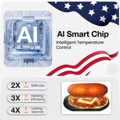 AI Hand Warmers Rechargeable 2 Pack, Smart Chips Electric Black