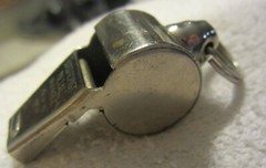 1 cork ball Sportcraft Metal Whistle, Japan,referee,police VTG