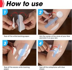 100 Pack Freestyle Sensor Covers for Libre 3 Waterproof Adhesive Patches…