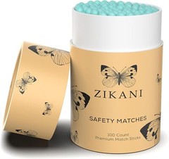 ZIKANI Regular Stick Blue Tip Matches 4 Inch Refill for Cloche Jar 200 pcs