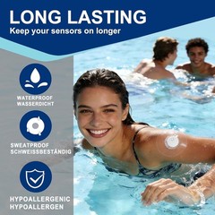 libre 3 plus sensor covers waterproof-40 Pack Freestyle Adhesive Patches, Transp