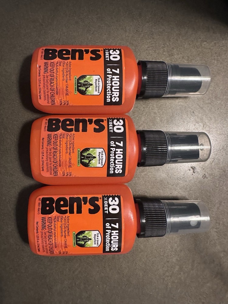 Ben’s Tick & Insect Repellent Wilderness Formula [30% DEET / Pump Spray]: 3 pack